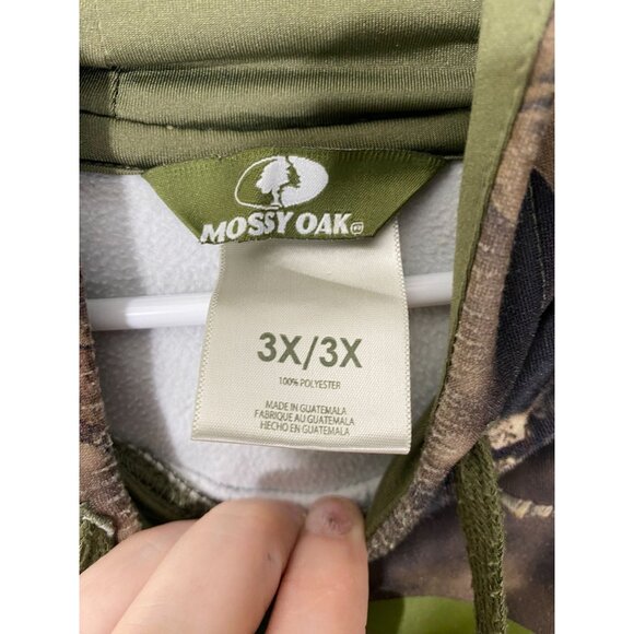 Mossy Oak Men's Hoodie 3X Camouflage With Green Logo Graphic - Picture 3 of 7